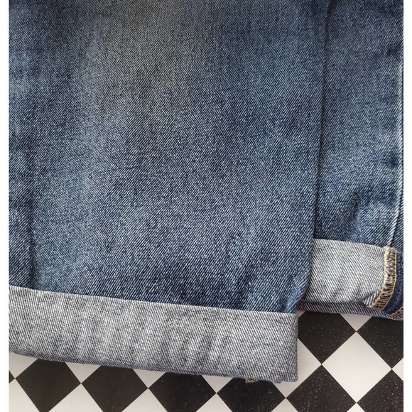 JUSTFAB Distressed Ankle Cropped Medium Washed Denim Jeans Sz 34 NWT - Picture 8 of 8